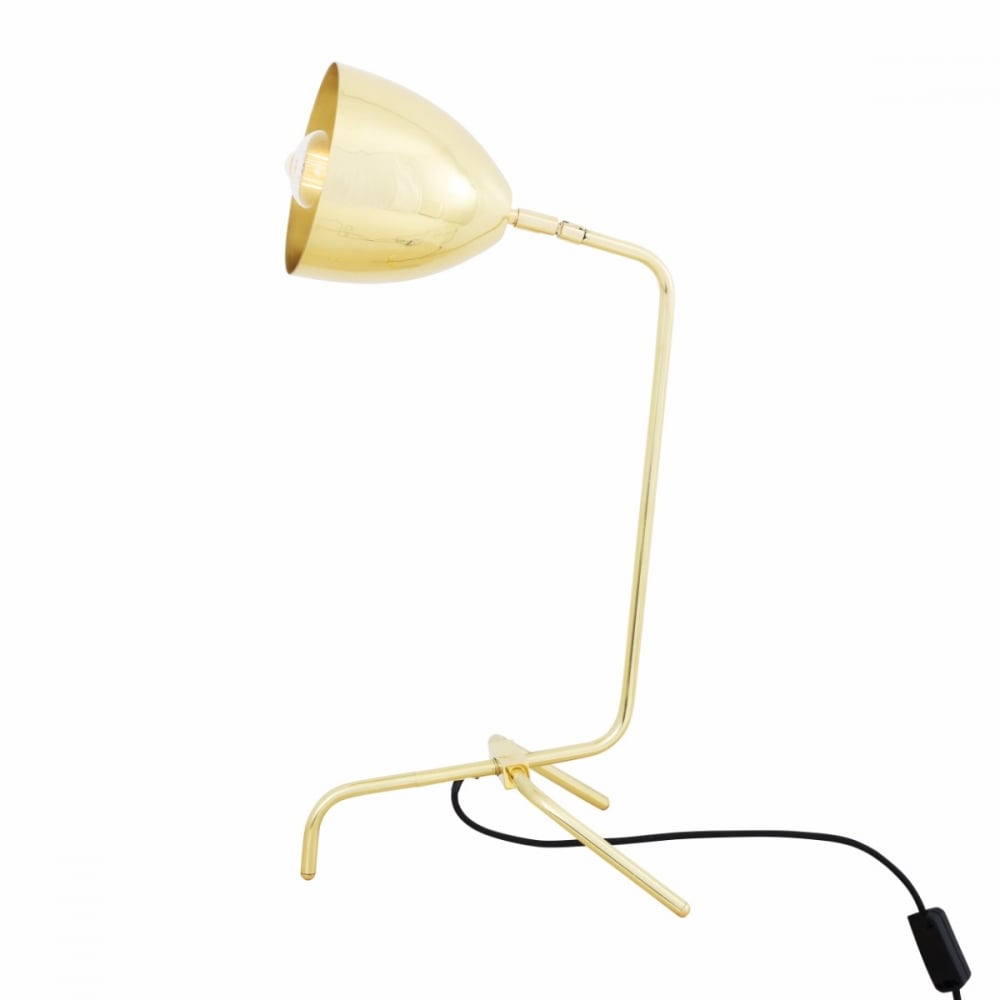 Vintage Kinshasa Adjustable Brass Table Lamp