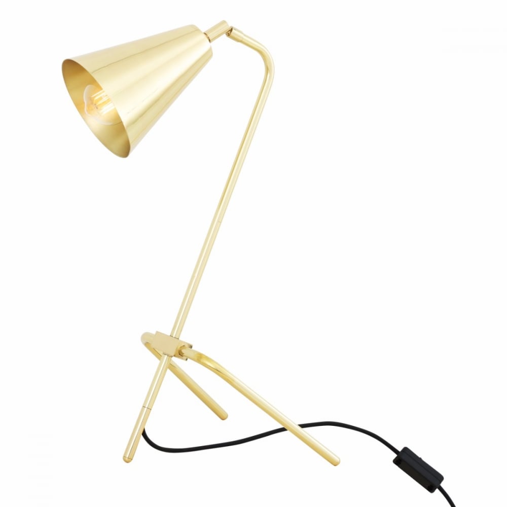 Astana Brass Table Lamp with Adjustable Height