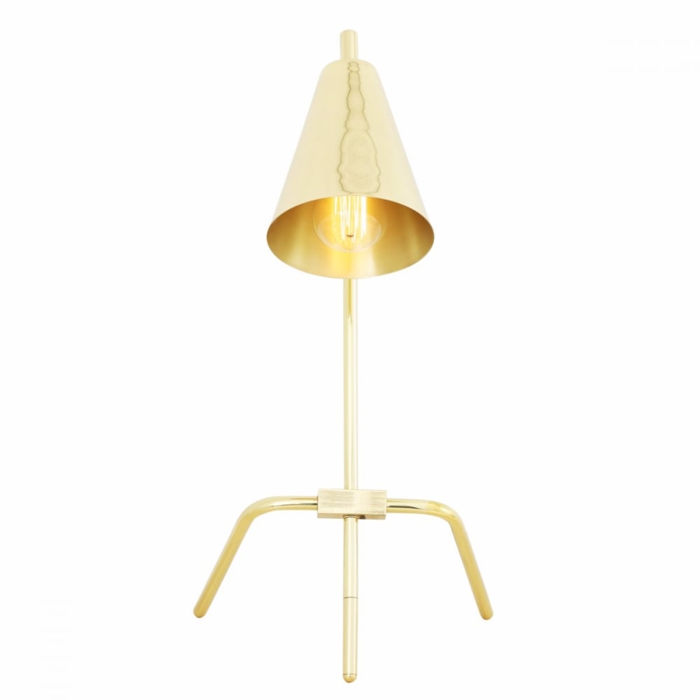 Astana Brass Table Lamp with Adjustable Height
