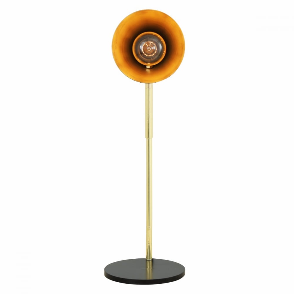 Lusaka Modern Table Lamp in Polished Brass & Matte Black