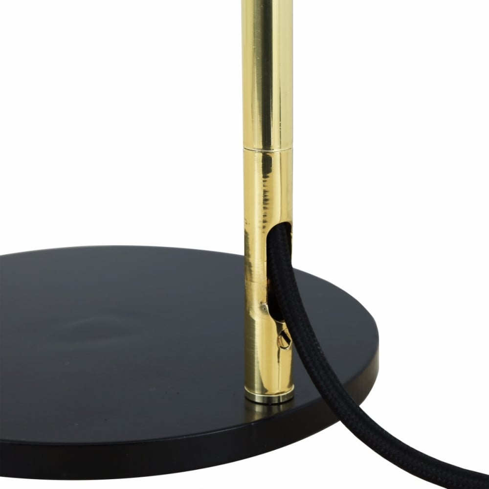 Lusaka Modern Table Lamp in Polished Brass & Matte Black