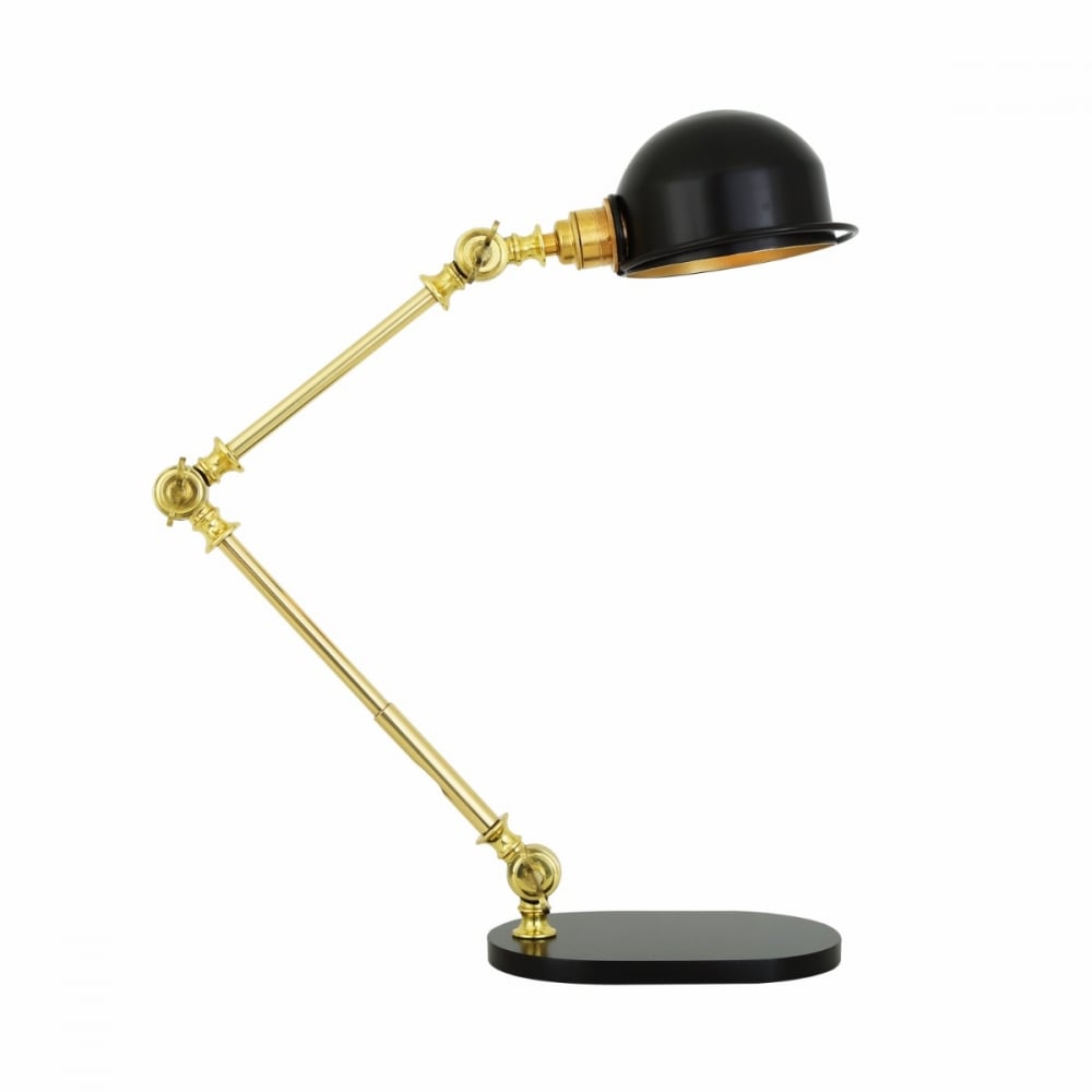 Puhos Adjustable Table Lamp in Brass and Matte Black Finish