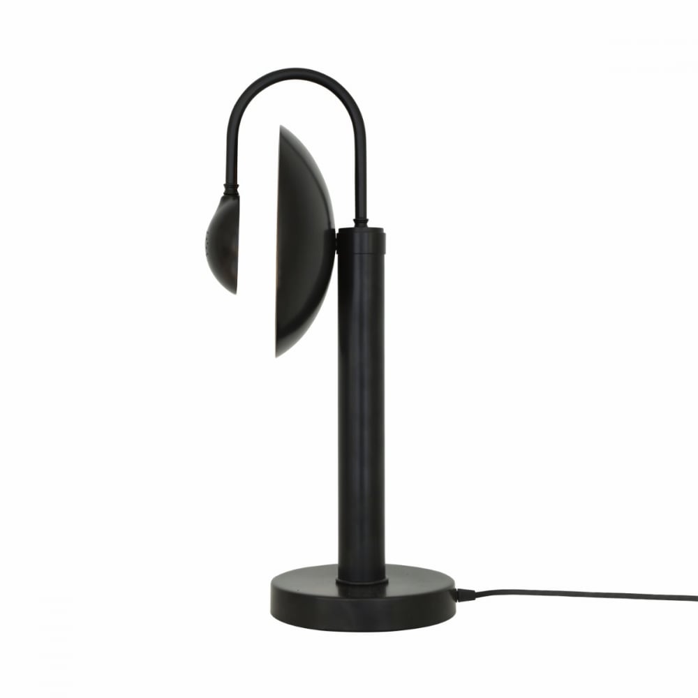 Matte Black & Antique Brass Orebro Industrial Table Lamp