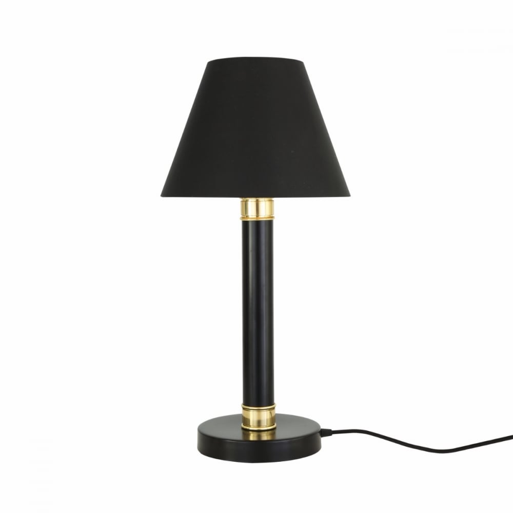 Kangos Dual-Tone Table Lamp in Matte Black and Polished Brass