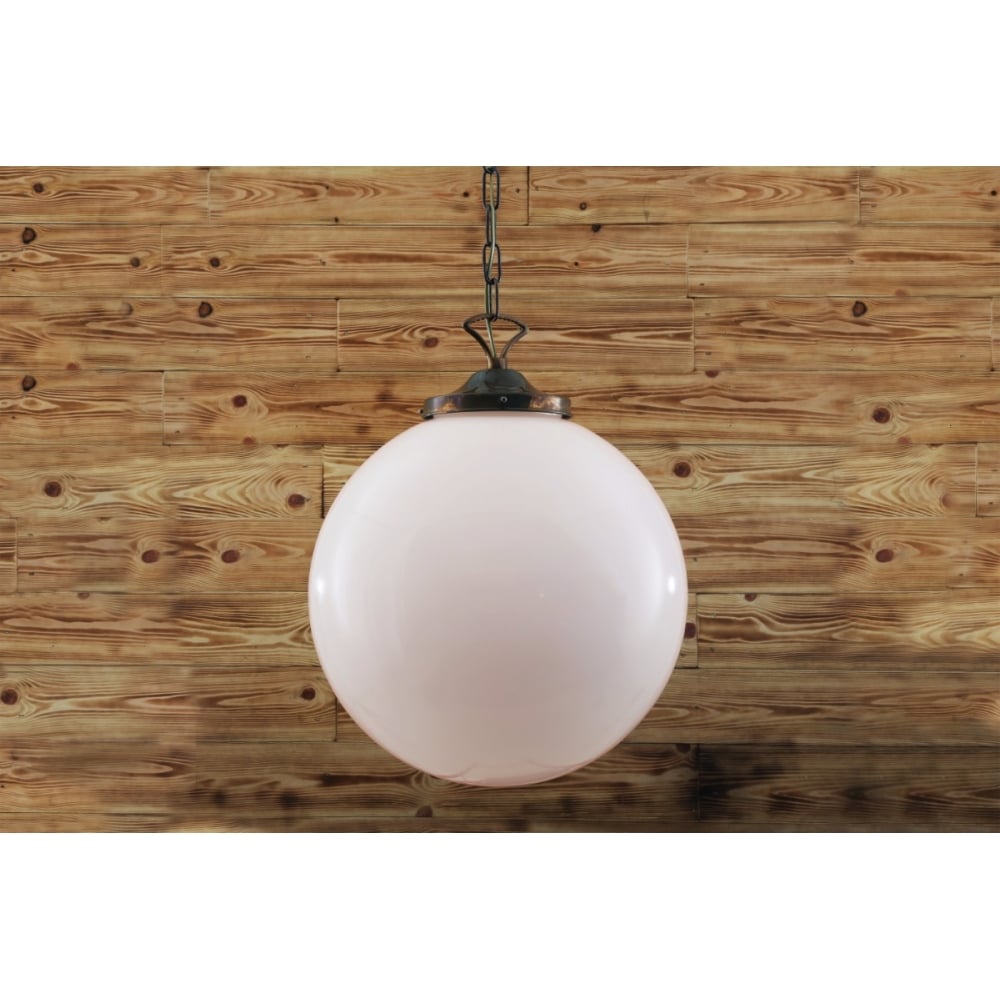 Yerevan Elegant Brass and Glass Globe Ceiling Pendant 1 Light