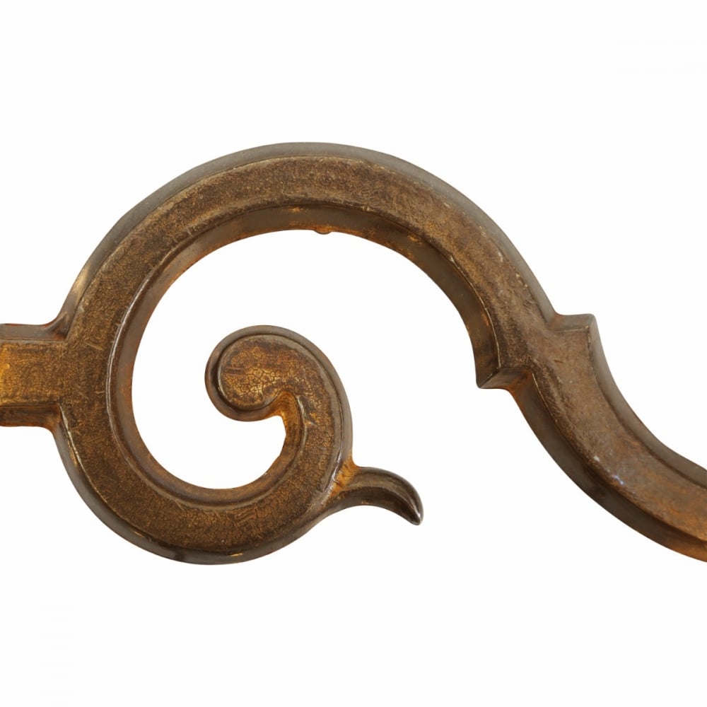 Tawau Vintage Brass and Glass Swirl Chandelier Luminaire