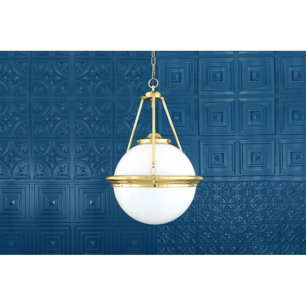 Ardee Antique Brass Globe Pendant Light