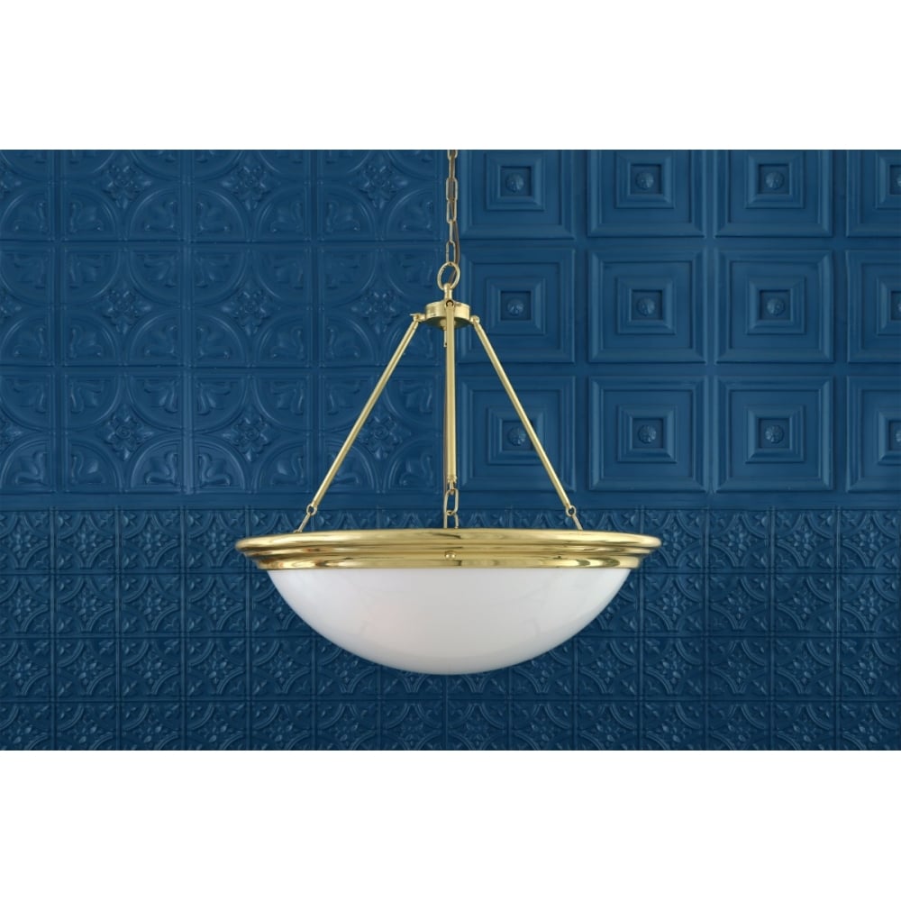 Sophisticated Brass & Acrylic Atrium Pendant Light