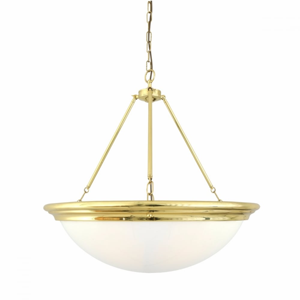 Sophisticated Brass & Acrylic Atrium Pendant Light
