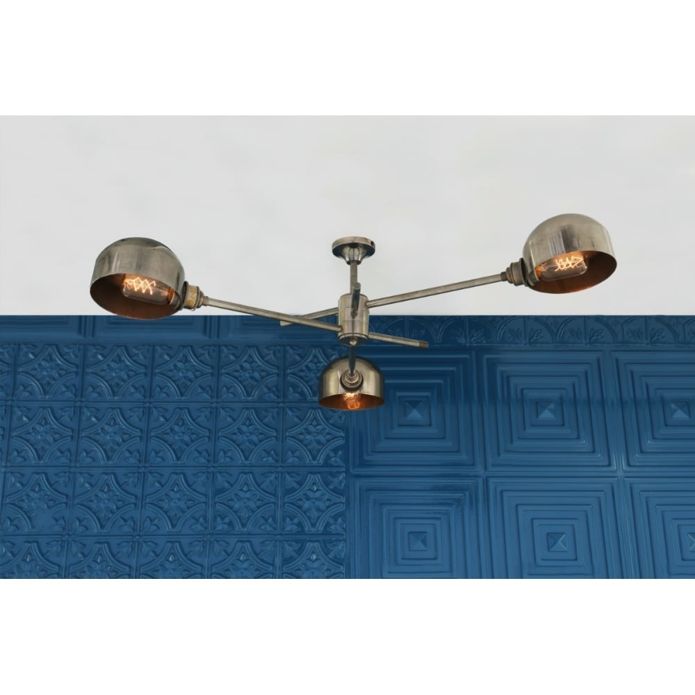 San Jose Flush Mount Ceiling Light in Antique Brass