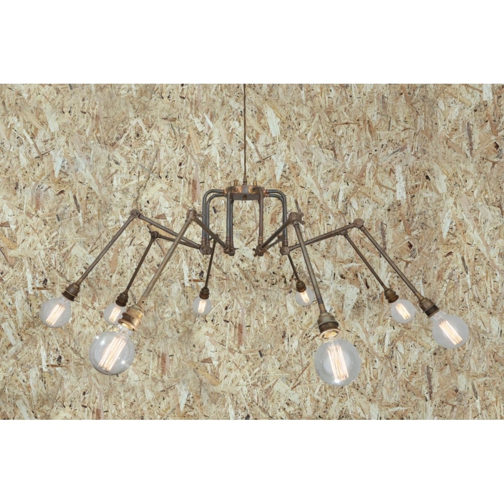 San Mateo Antique Brass Modern Chandelier
