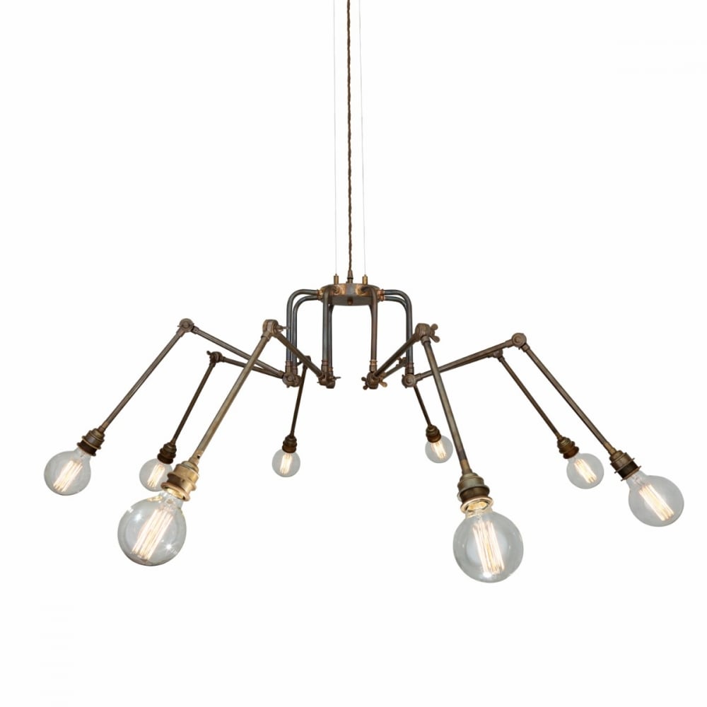 San Mateo Antique Brass Modern Chandelier