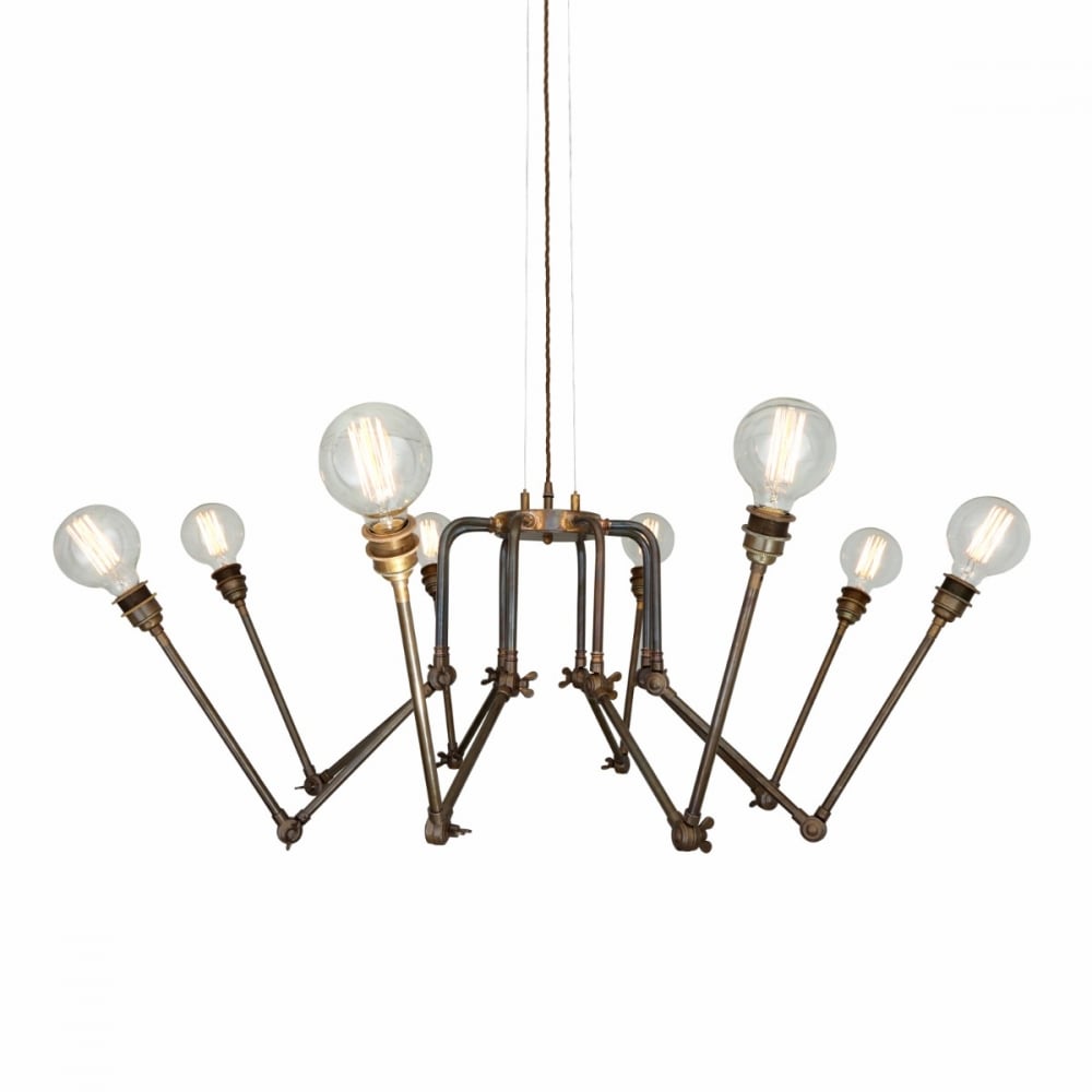 San Mateo Antique Brass Modern Chandelier