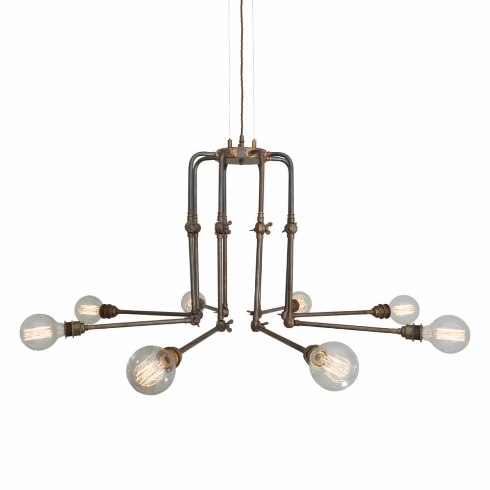 San Mateo Antique Brass Modern Chandelier