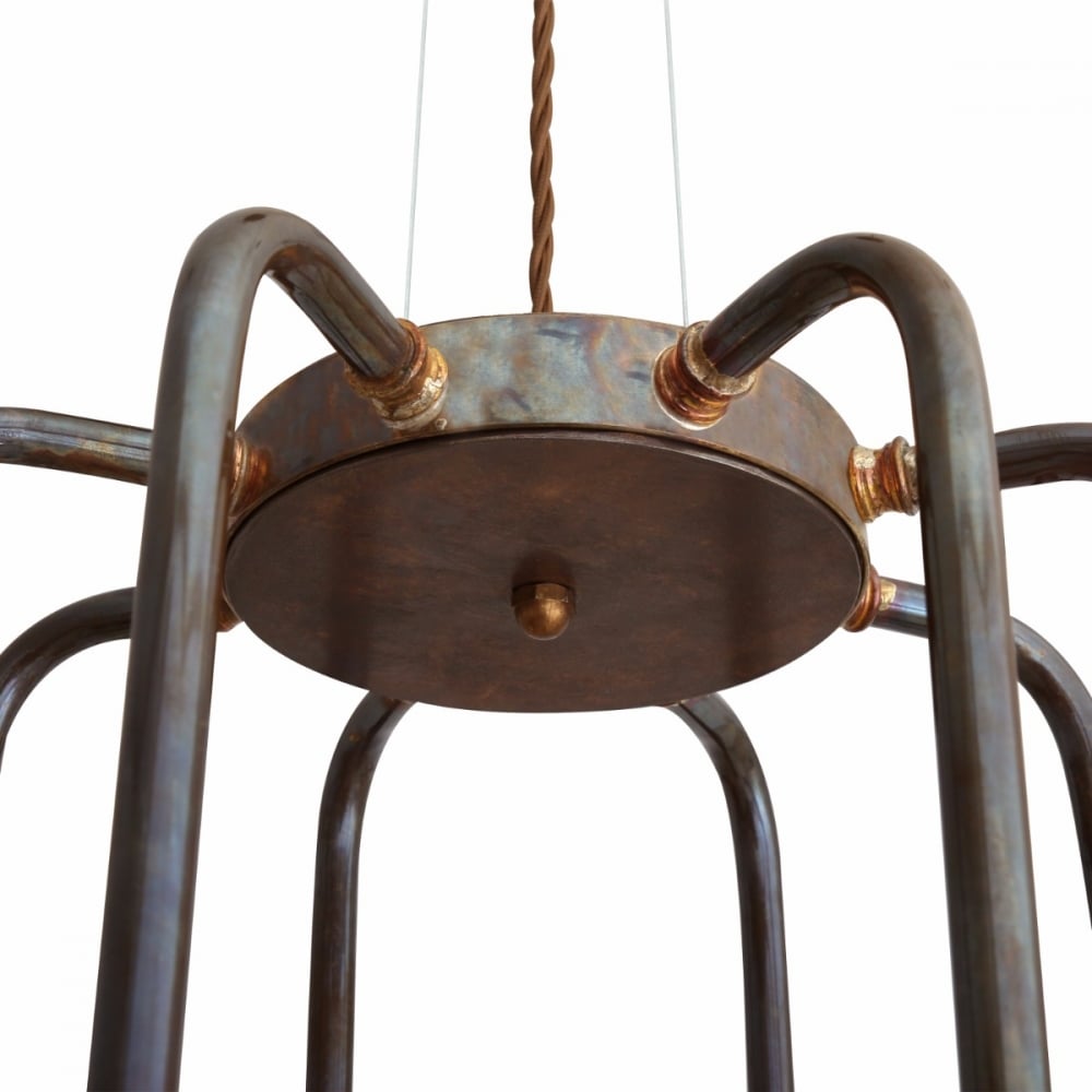 San Mateo Antique Brass Modern Chandelier