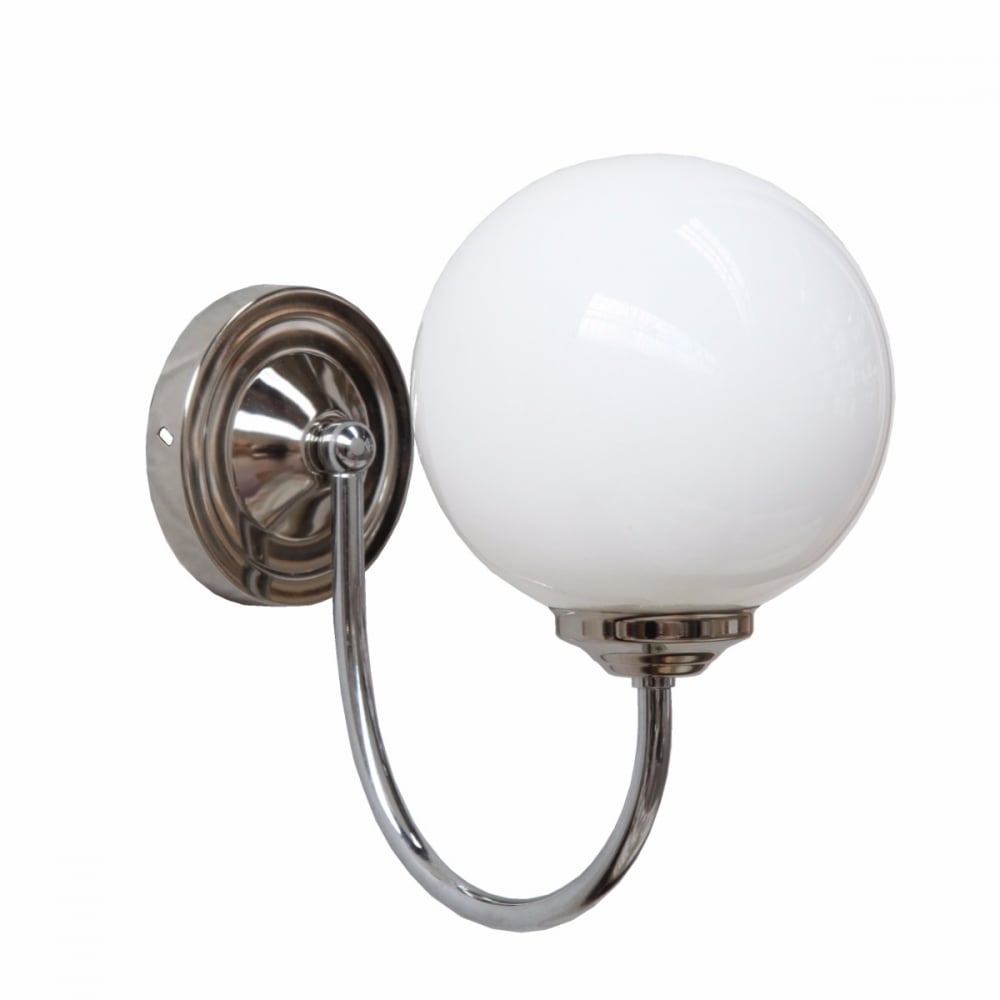 Elegant Brass Globe Wall Sconce