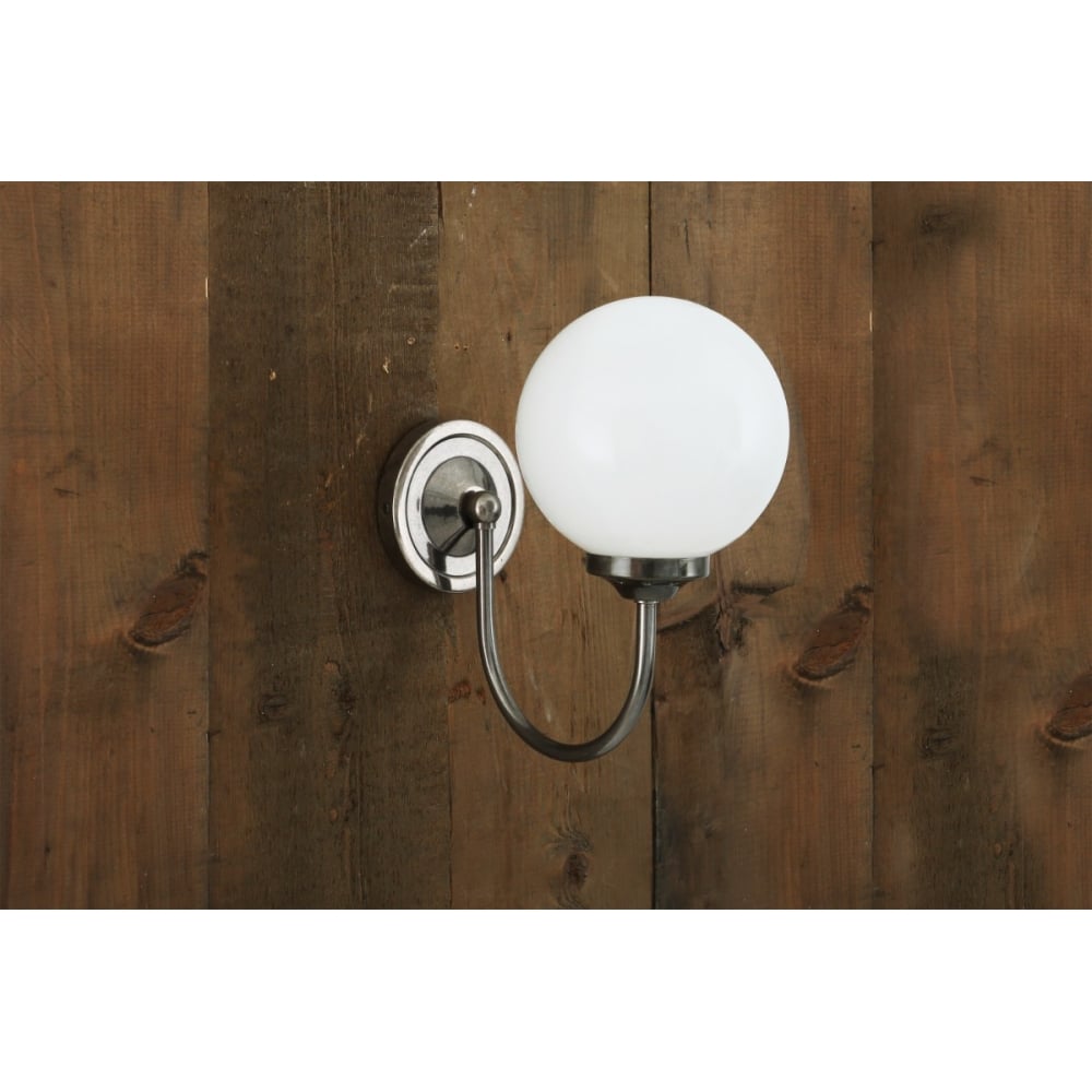 Elegant Brass Globe Wall Sconce