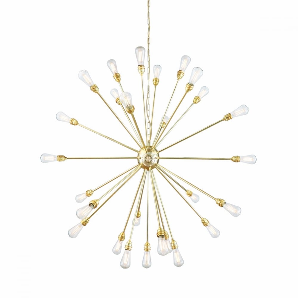 Nagano Sputnik Brass Chandelier in Antique Finish