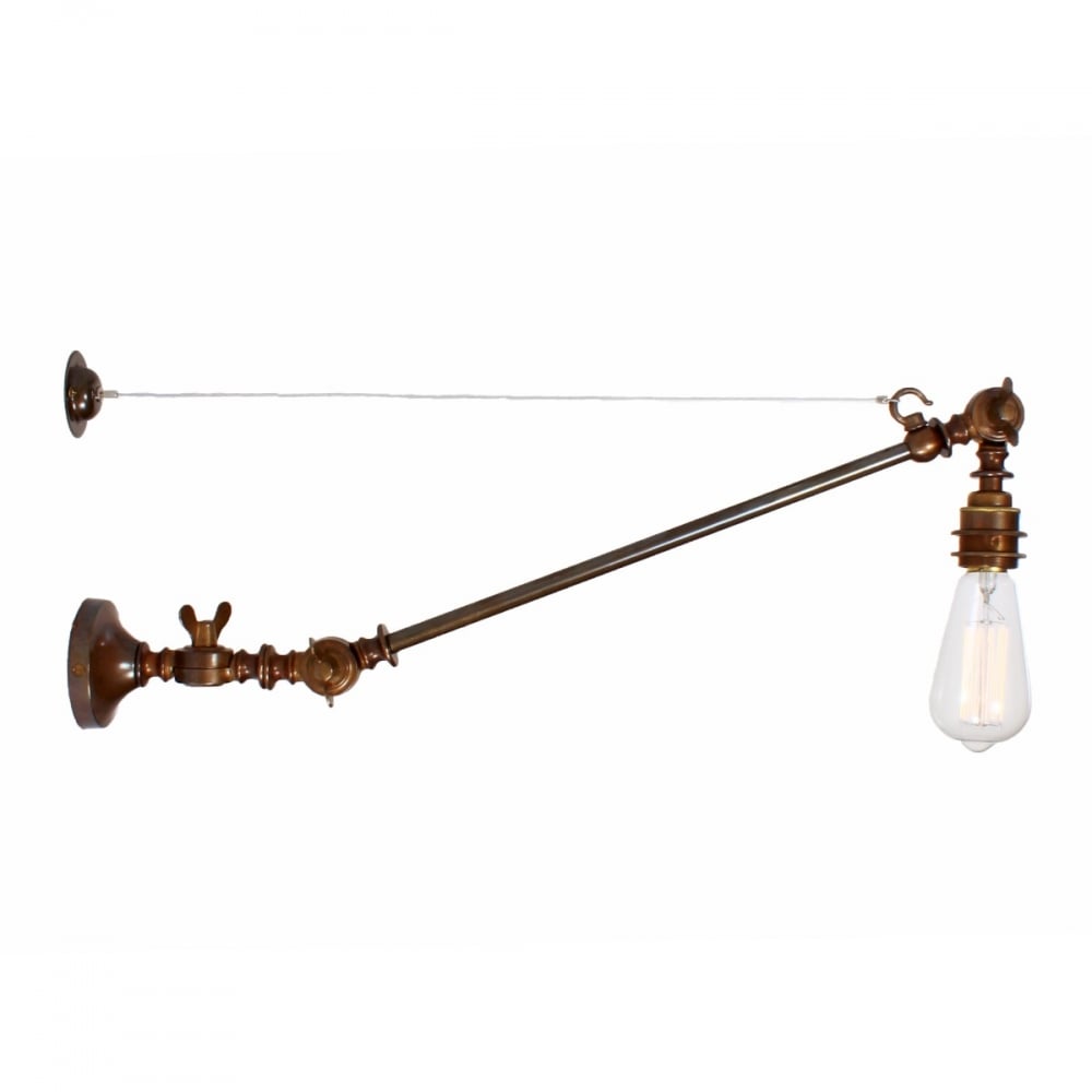 Manick Adjustable Industrial Brass Wall Sconce