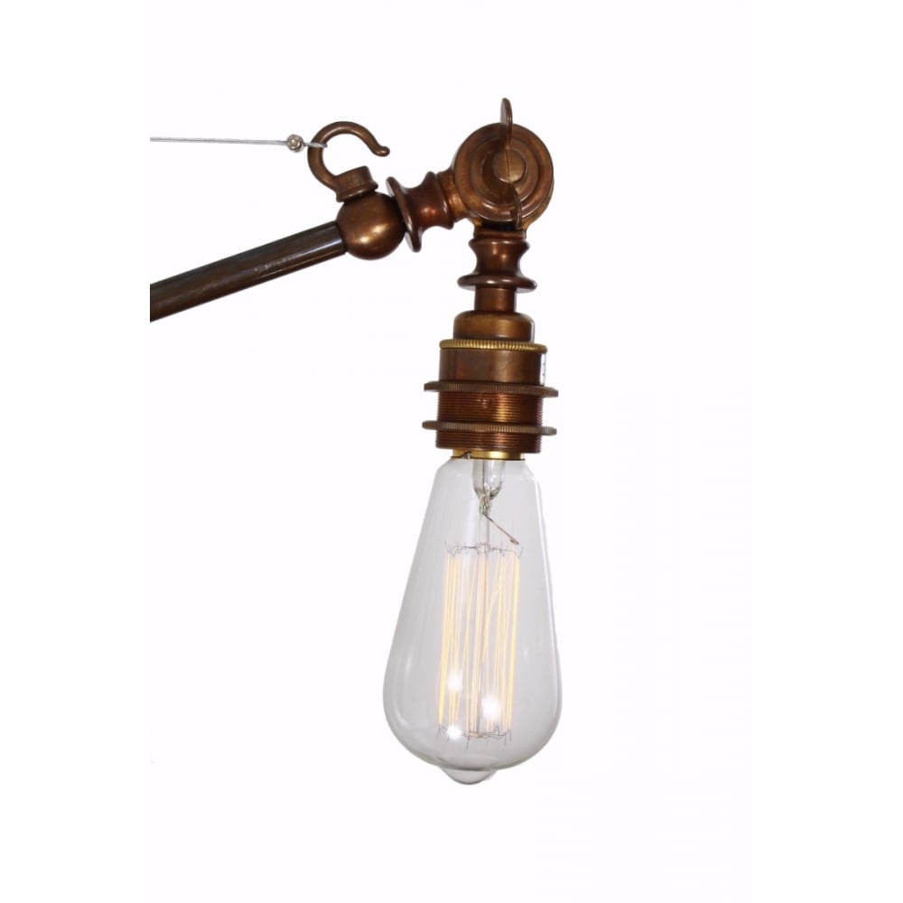 Manick Adjustable Industrial Brass Wall Sconce
