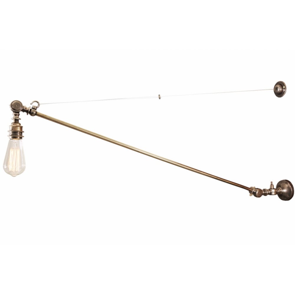 Manick Adjustable Industrial Brass Wall Sconce