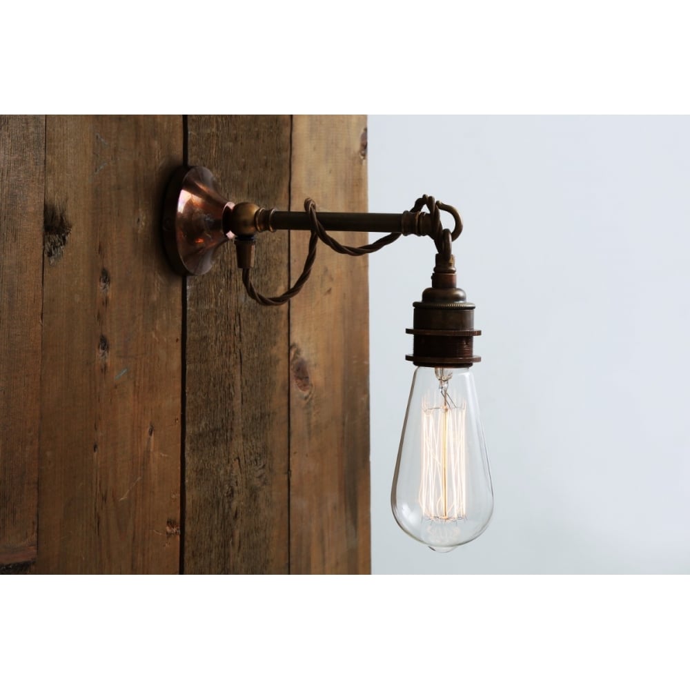 Antique Brass Rehau Industrial Wall Light