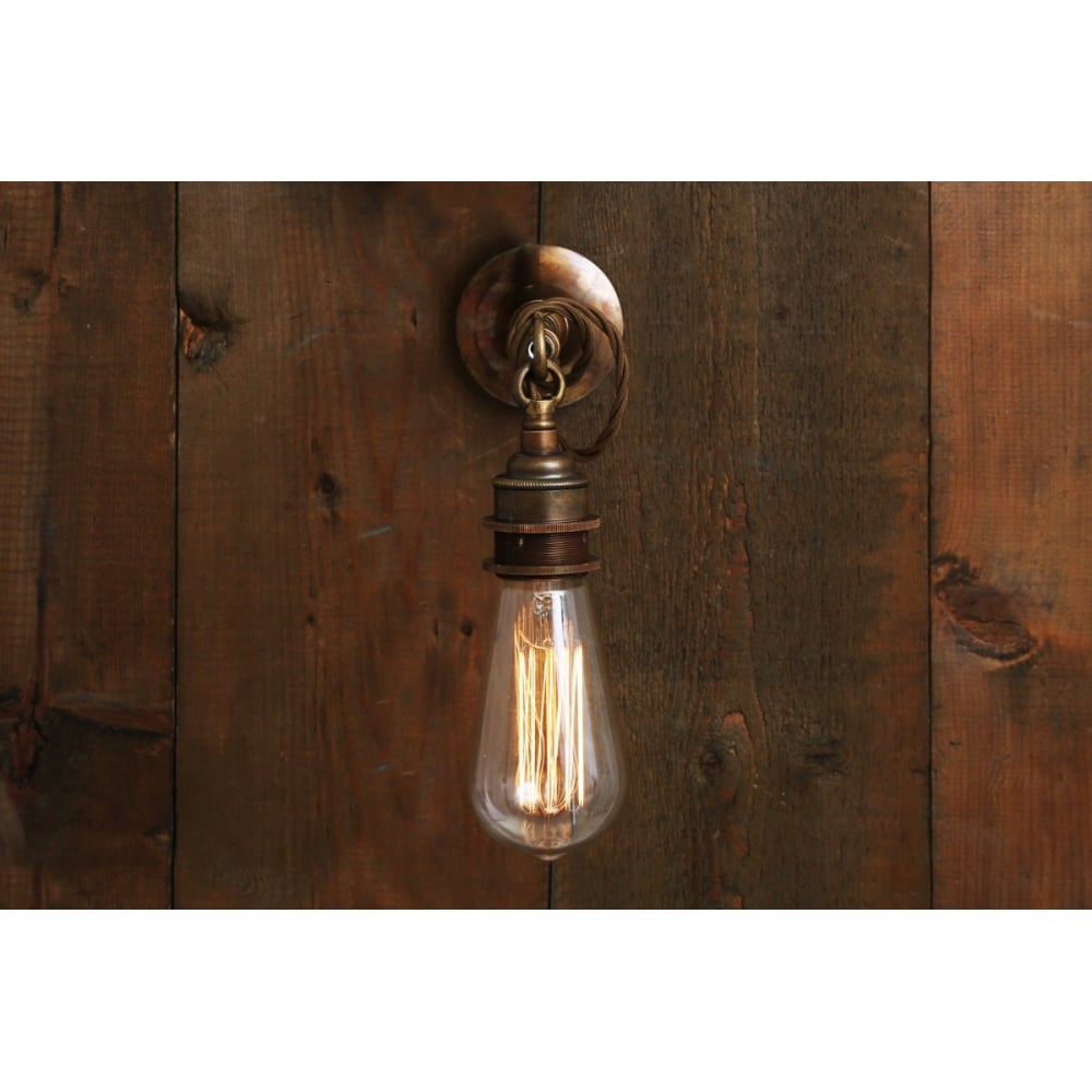 Antique Brass Rehau Industrial Wall Light