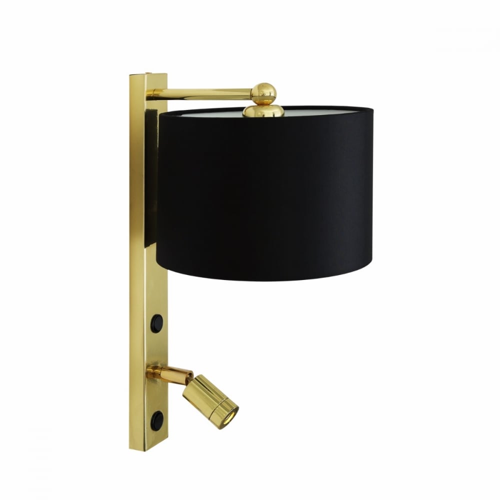 Khumo Elegant Brass Wall Light with Adjustable Reading Arm