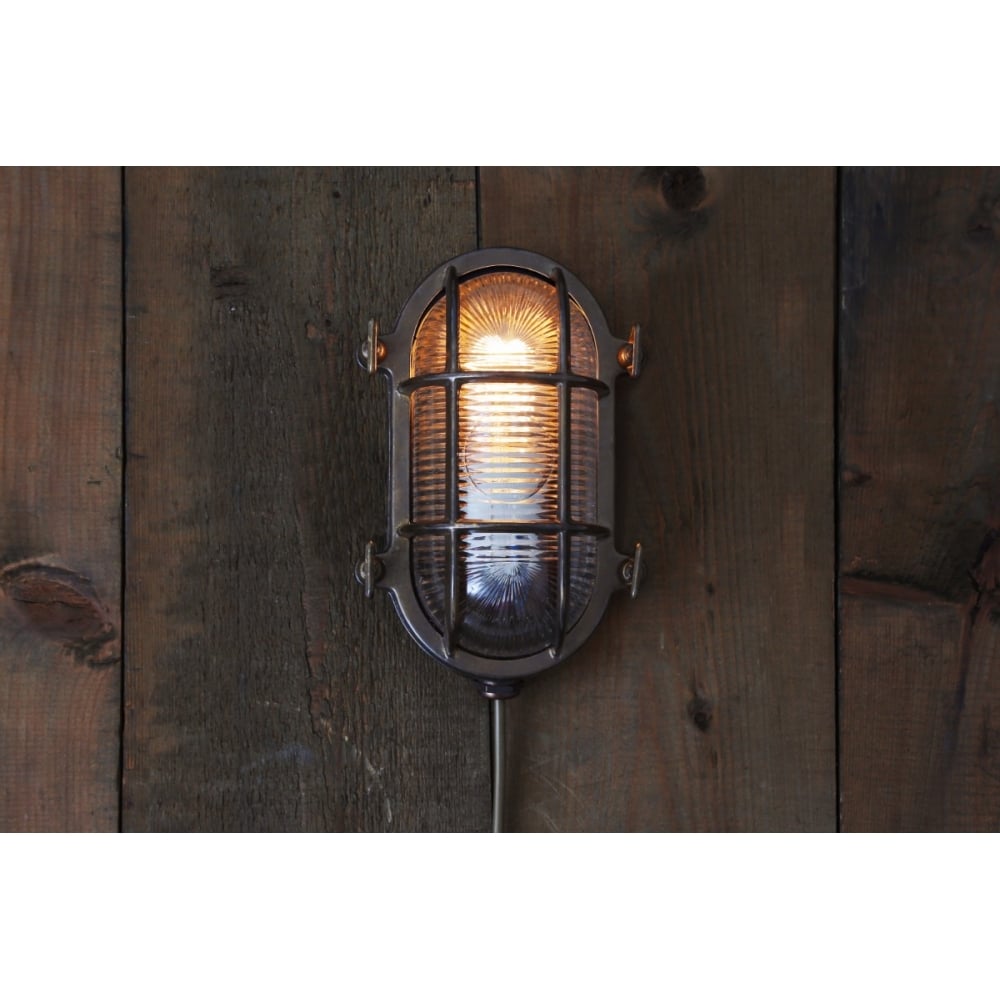 Ruben Brass Oval Marine Bulkhead Light
