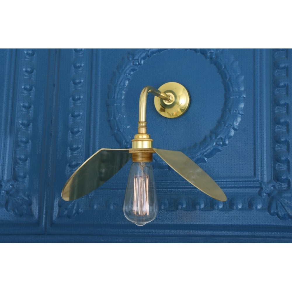 Dodoma Antique Brass Wall Sconce with Angular Shade
