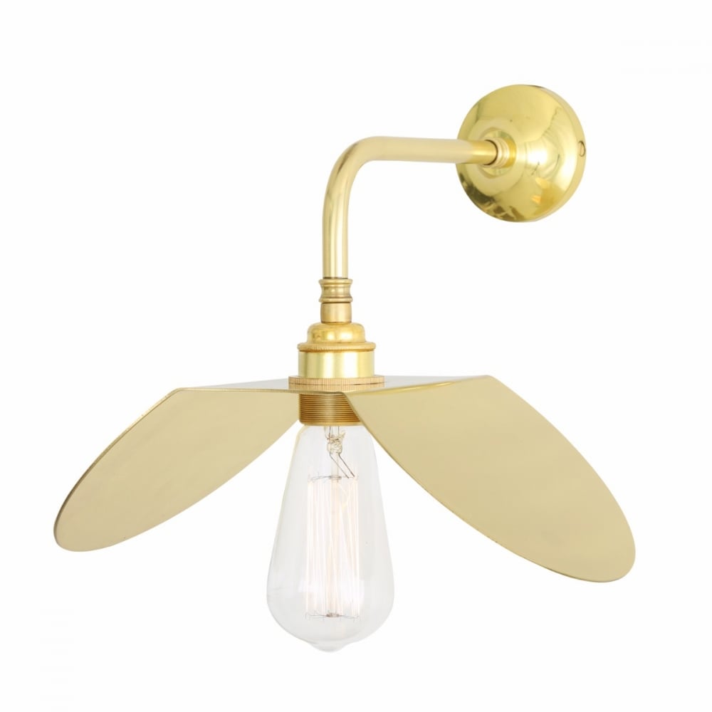 Dodoma Antique Brass Wall Sconce with Angular Shade