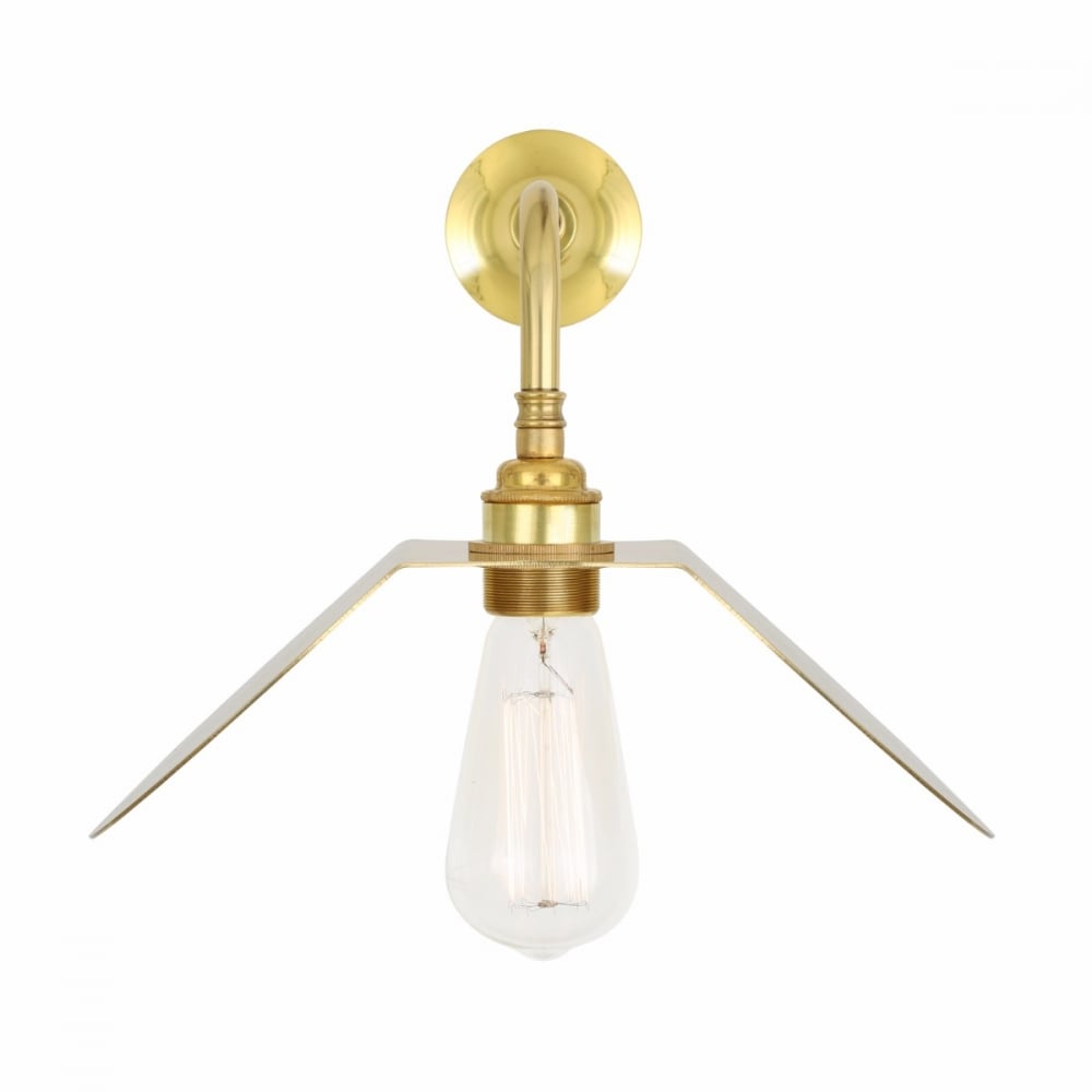 Dodoma Antique Brass Wall Sconce with Angular Shade