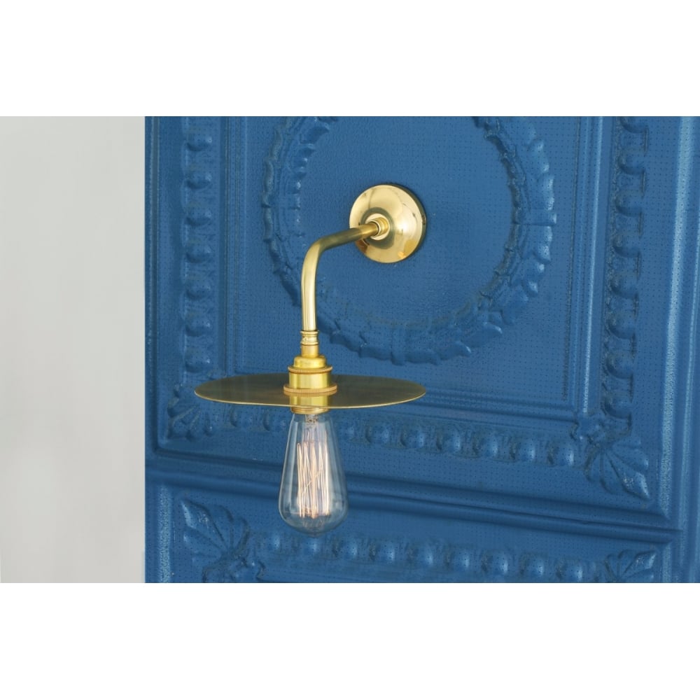 Antique Brass Kigoma Wall Light with Curved Shade