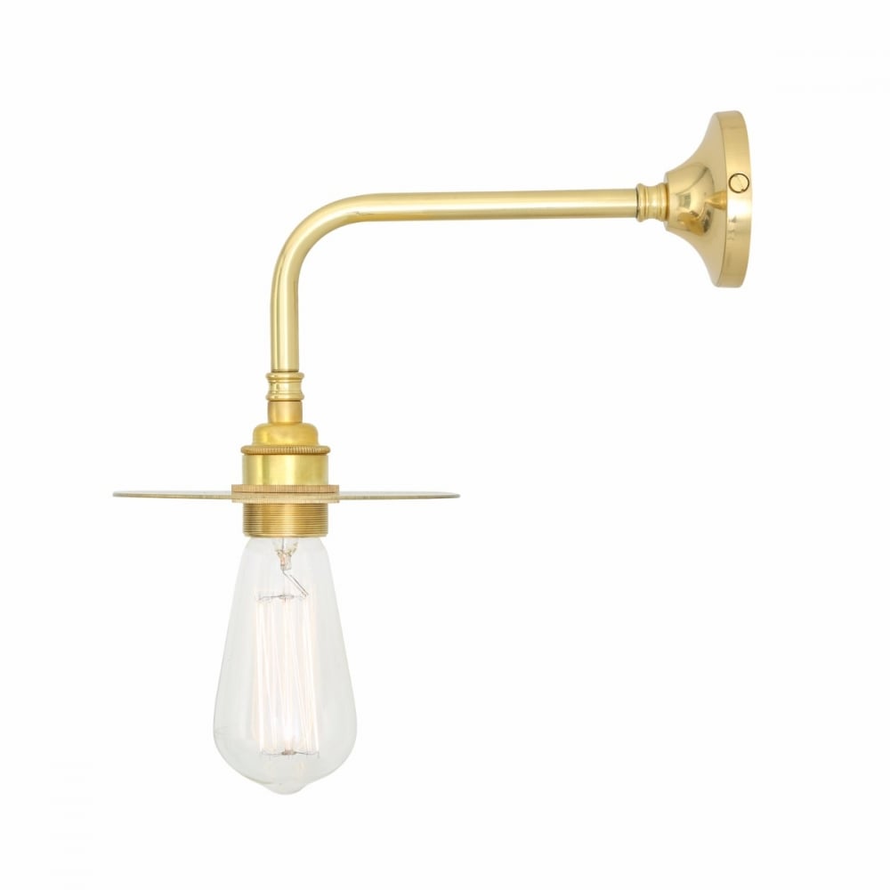 Antique Brass Kigoma Wall Light with Curved Shade