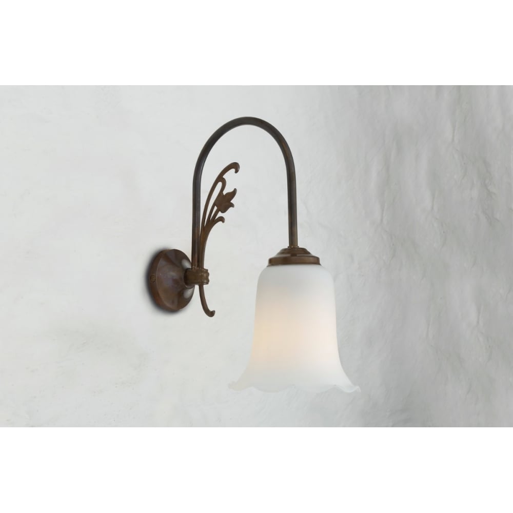 Antique Elegance Swan Neck Brass Wall Light