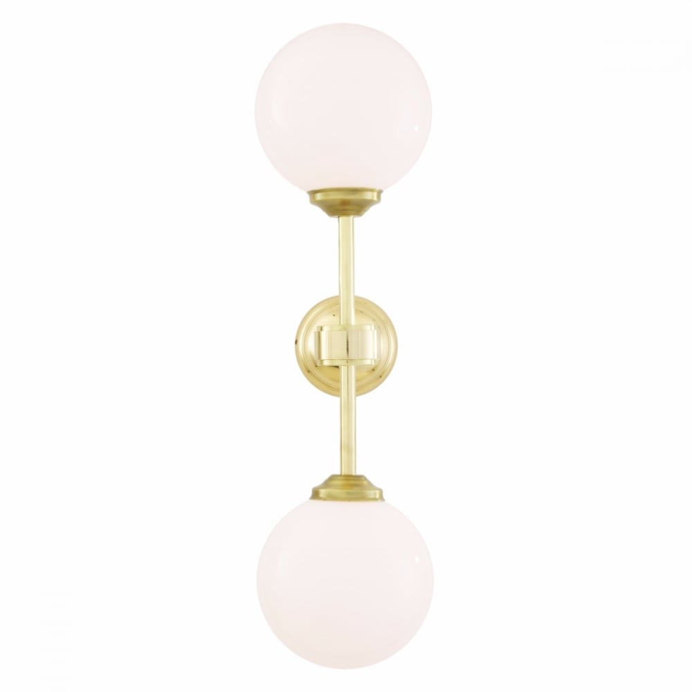 Antique Brass Elegance: Yaounde Double Globe Wall Light