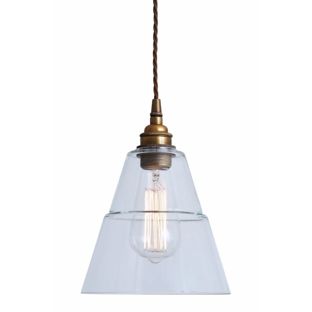 Vintage-Inspired Clear Glass Shade Ceiling Pendant