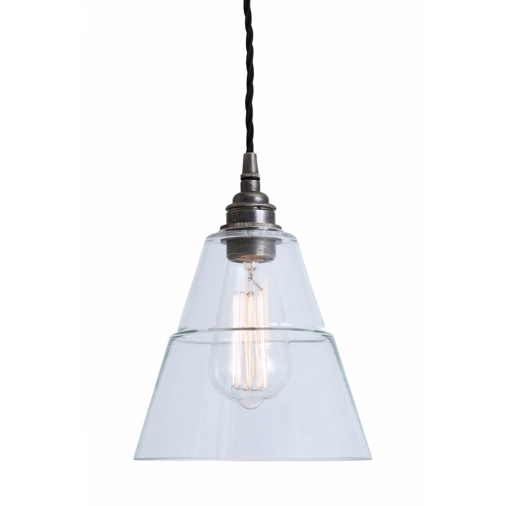 Vintage-Inspired Clear Glass Shade Ceiling Pendant
