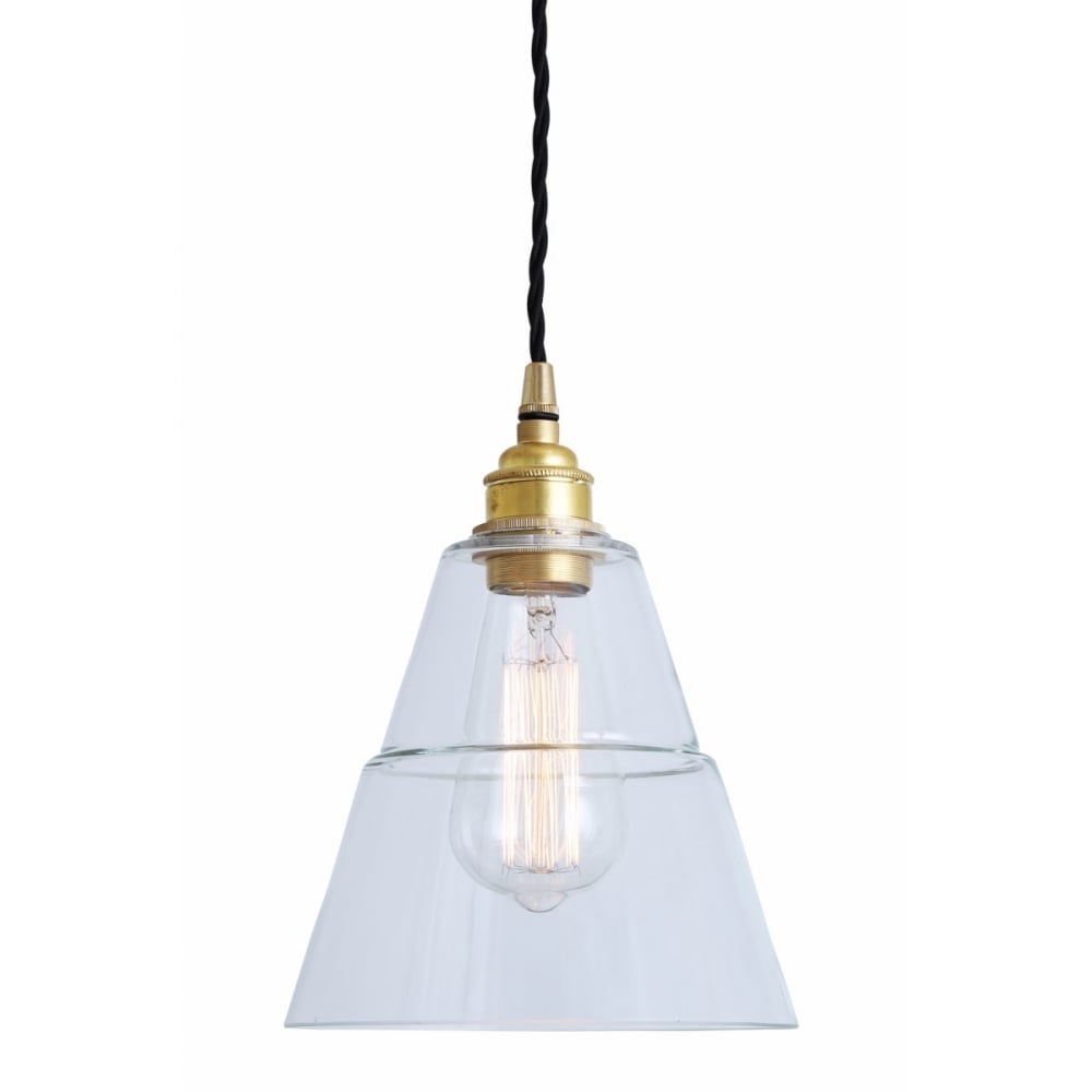 Vintage-Inspired Clear Glass Shade Ceiling Pendant
