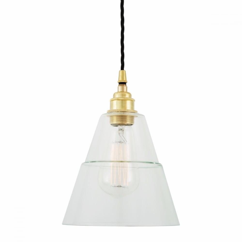 Vintage-Inspired Clear Glass Shade Ceiling Pendant
