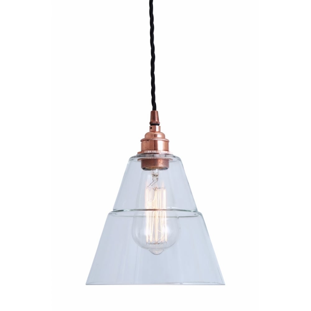Vintage-Inspired Clear Glass Shade Ceiling Pendant