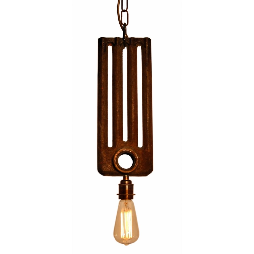 Rustic Industrial Radiator Pendant Light Fixture