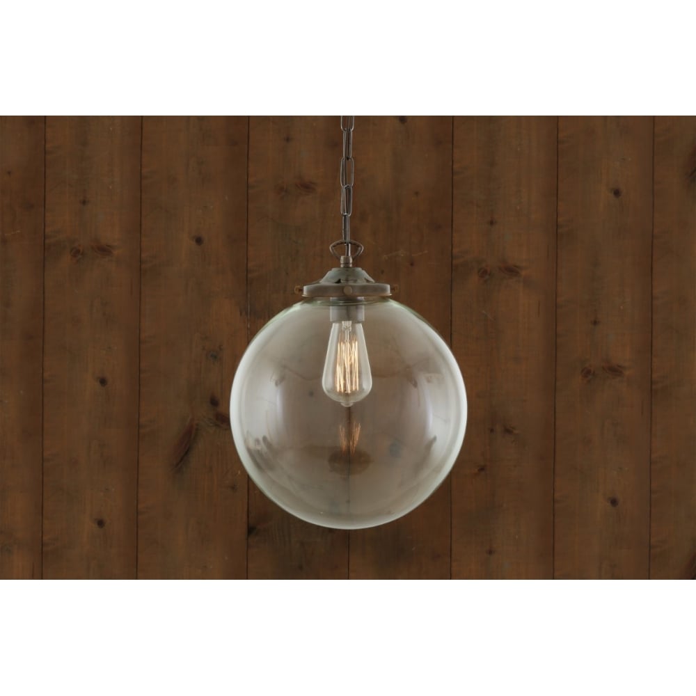 Antique Clear Globe Glass Pendant Light - Riad Collection