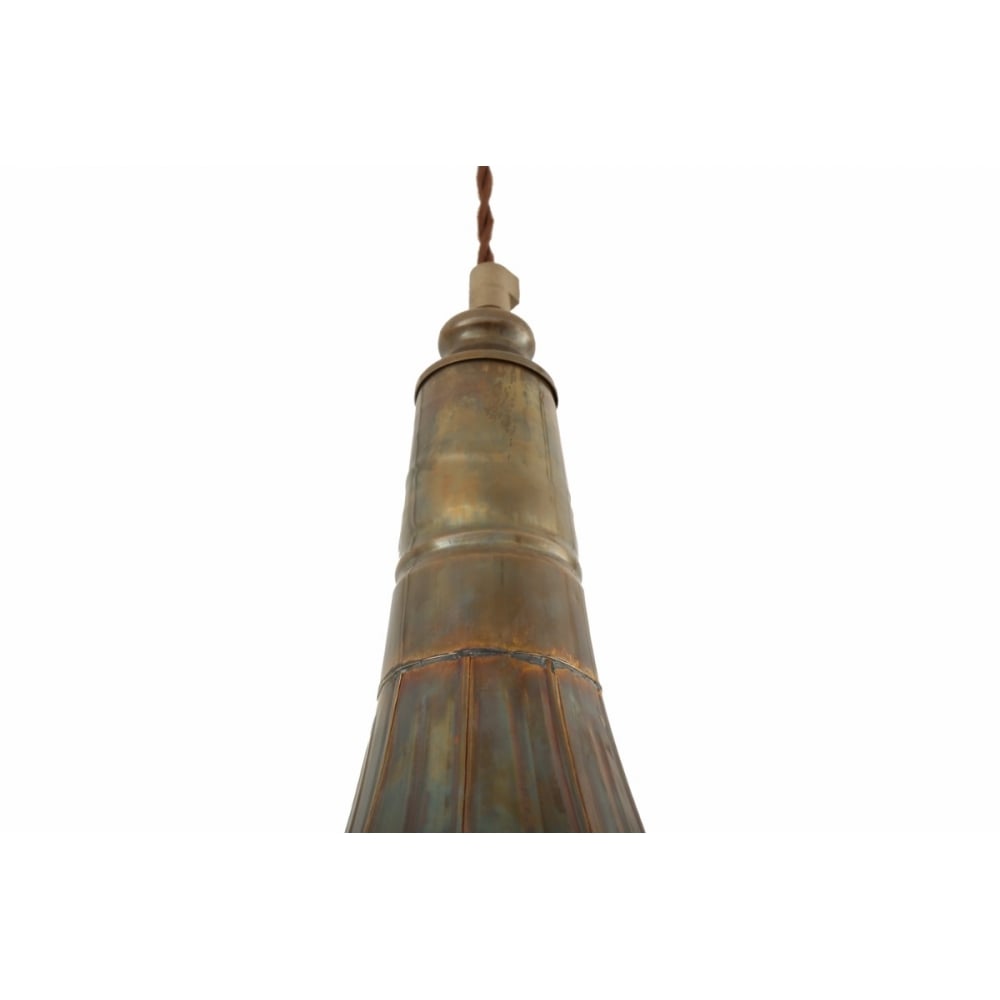 Retro Brass Gramophone Pendant Light Fixture