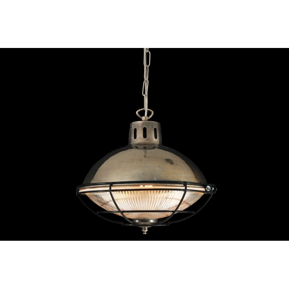 Vintage Marlow Cage Pendant Lamp in Antique Brass & Bronze Finish