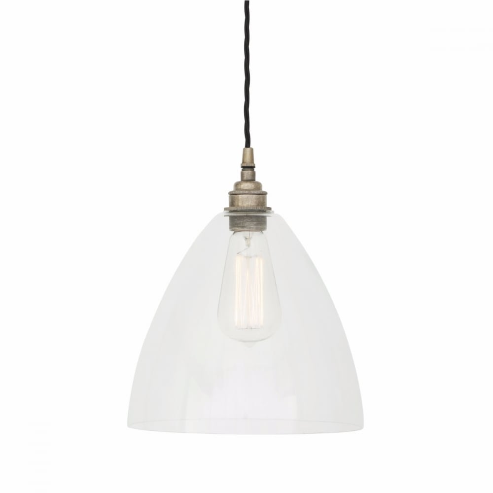 Radiant Brass and Glass Pendant Light with Retro Oval Globe Design