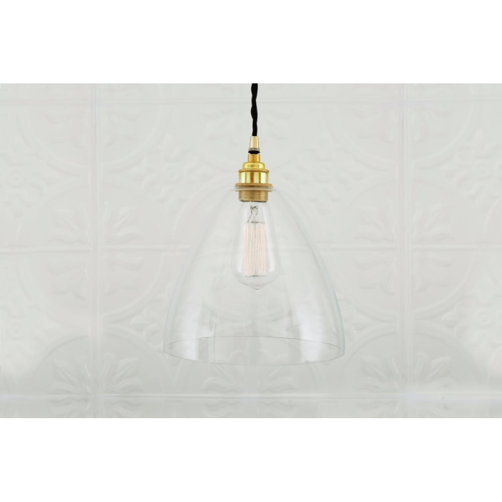 Radiant Brass and Glass Pendant Light with Retro Oval Globe Design