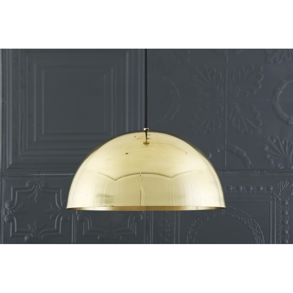 Maua Vintage Brass Dome Ceiling Pendant Light