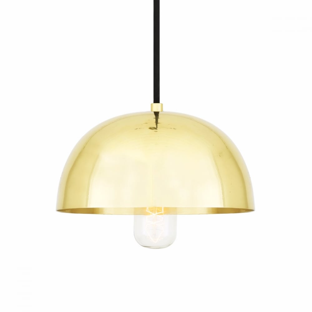 Maua Antique Brass Dome Pendant Light