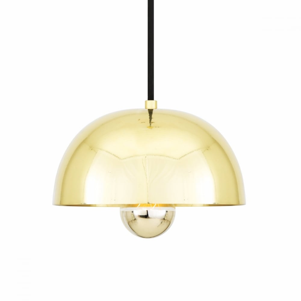 Maua Antique Brass Dome Pendant Light